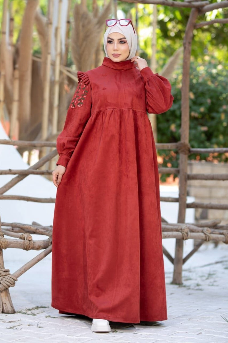 Embroided Sleeves Dress