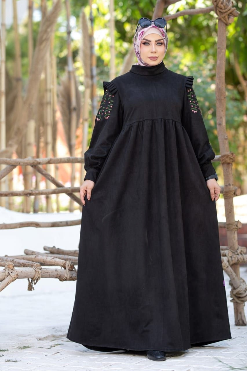 Embroided Sleeves Dress