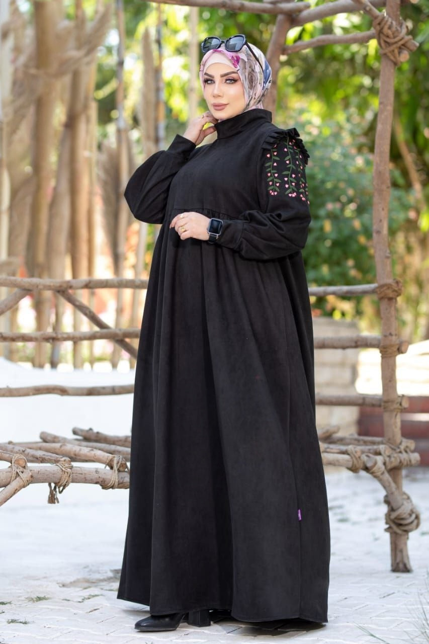 Embroided Sleeves Dress