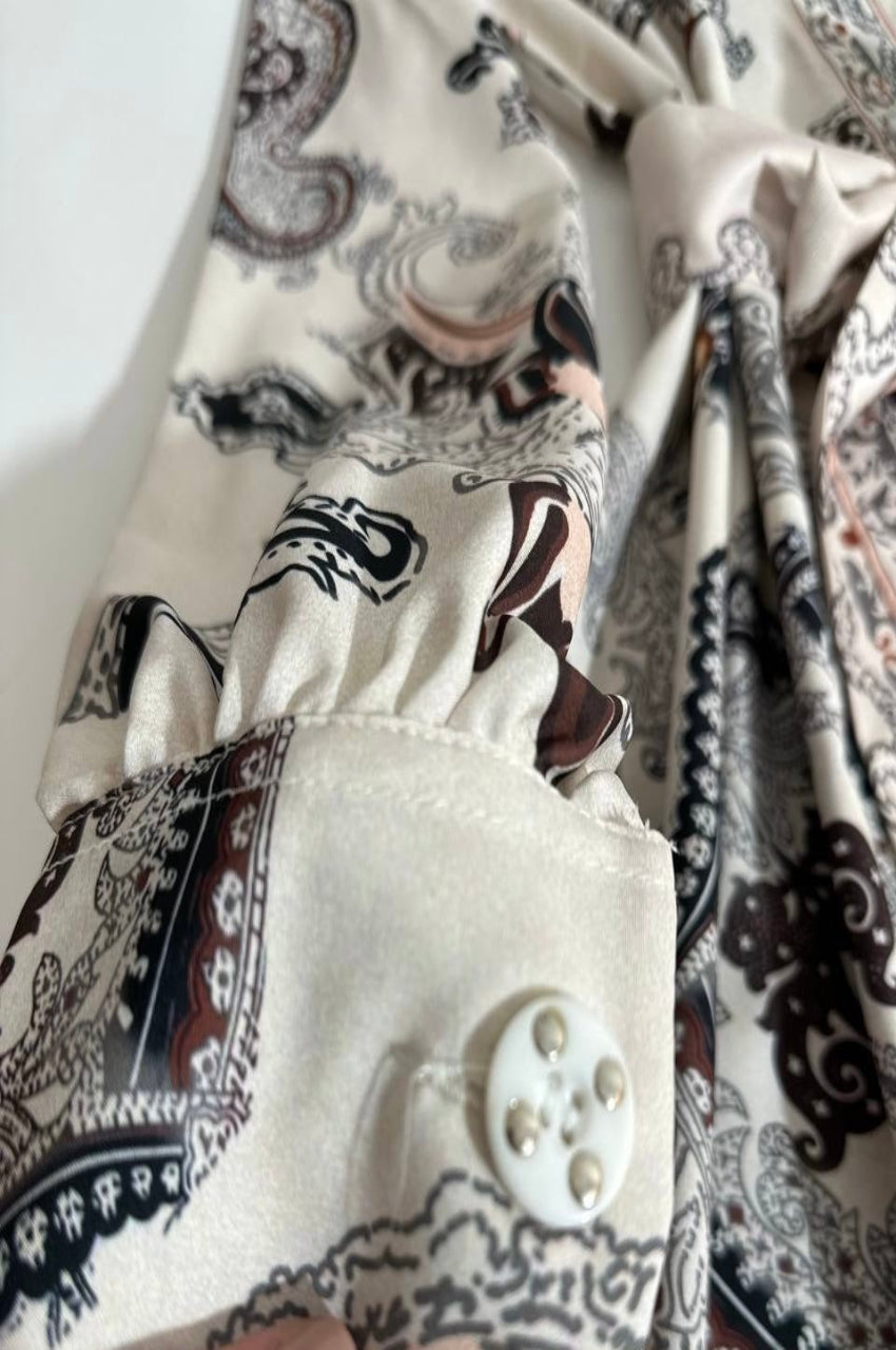 Button Printed Dress