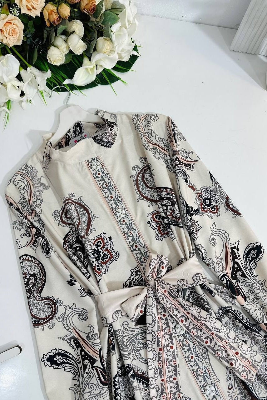 Button Printed Dress