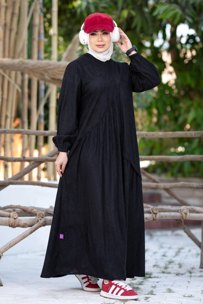 Rib Velvet Dress
