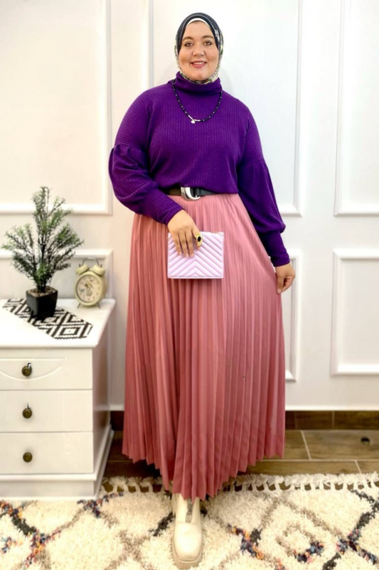 Plus Size pleated Skirt