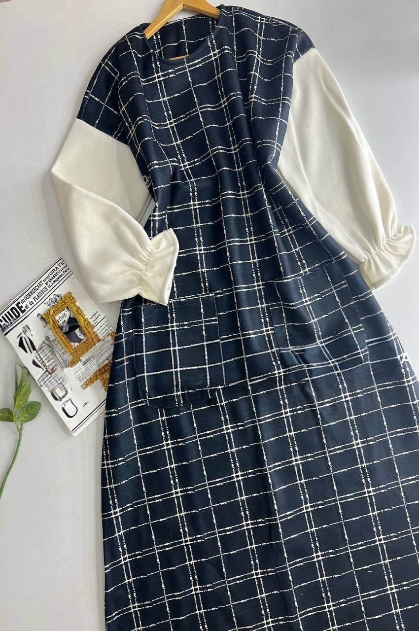 Tweed Winter Printed Dress (3 colors)