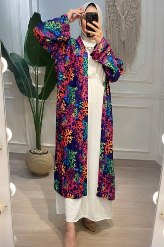 Colorful Printed Cardigan