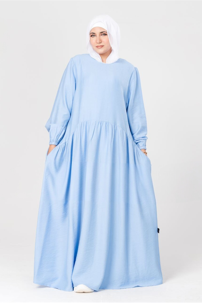 Pleated Plain Dress