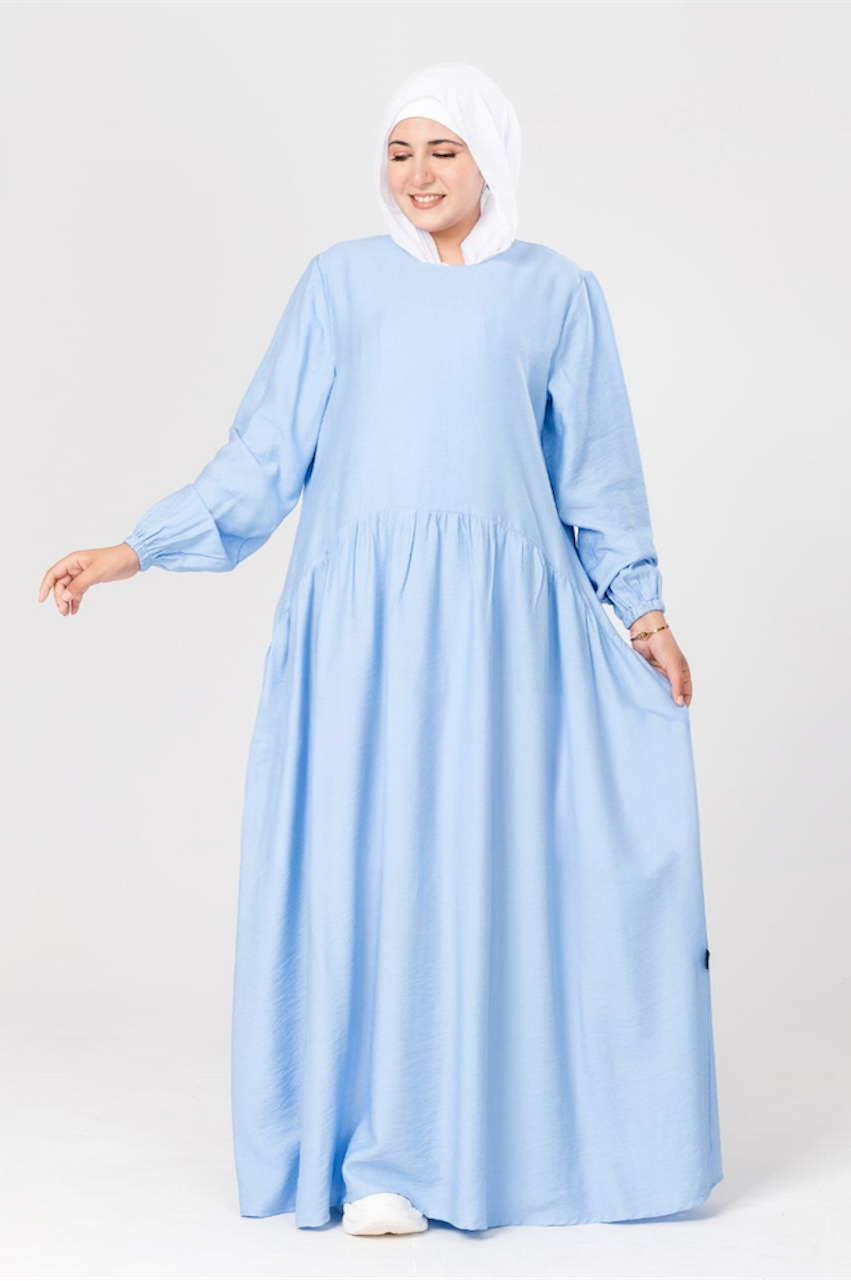 Pleated Plain Dress