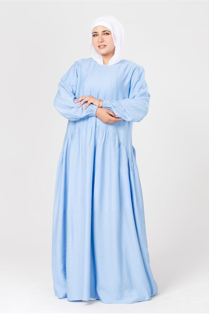 Pleated Plain Dress
