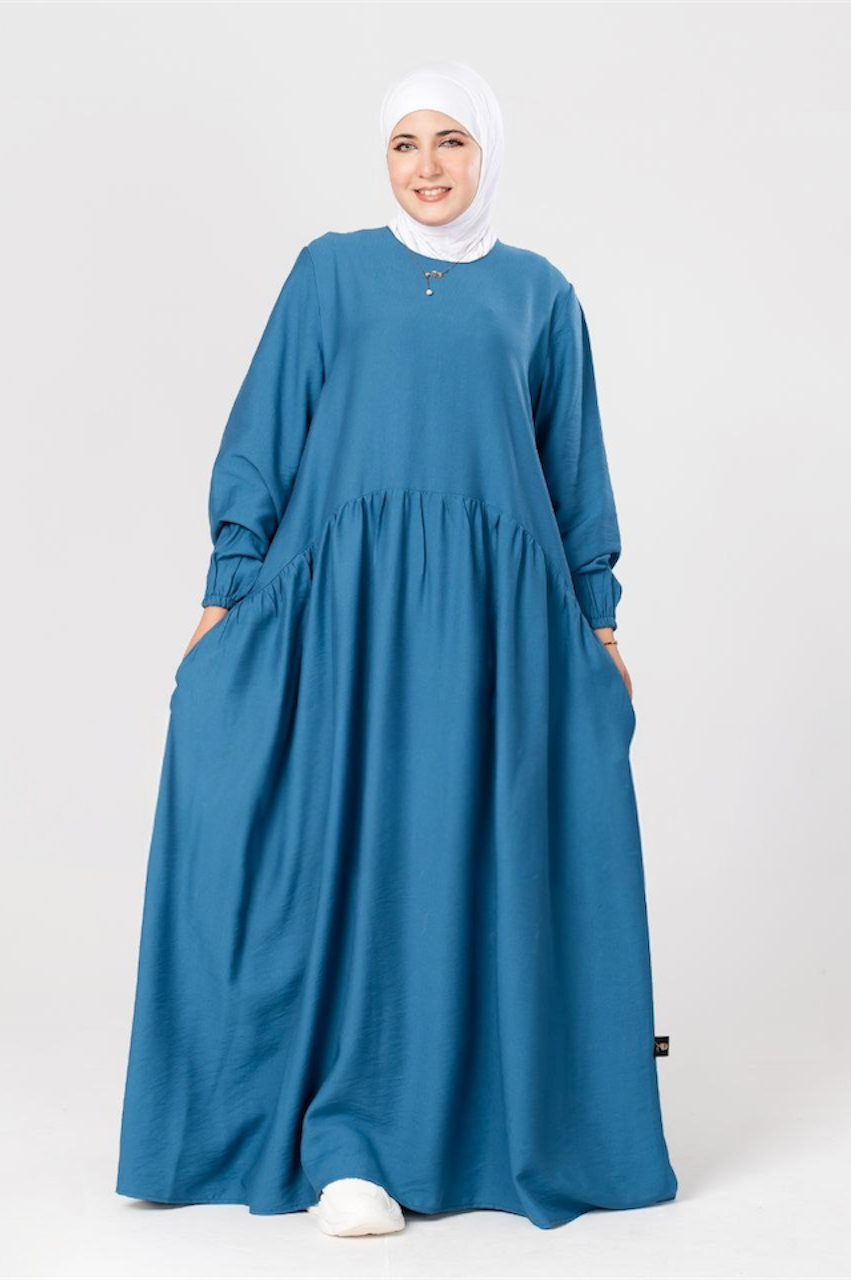 Pleated Plain Dress
