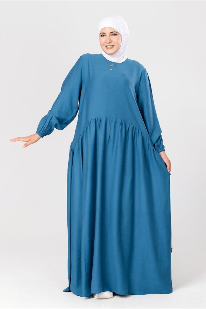 Pleated Plain Dress