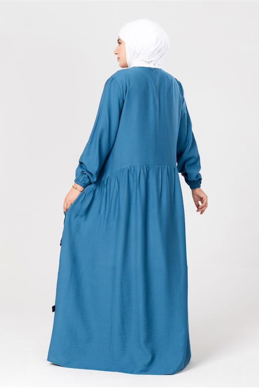 Pleated Plain Dress