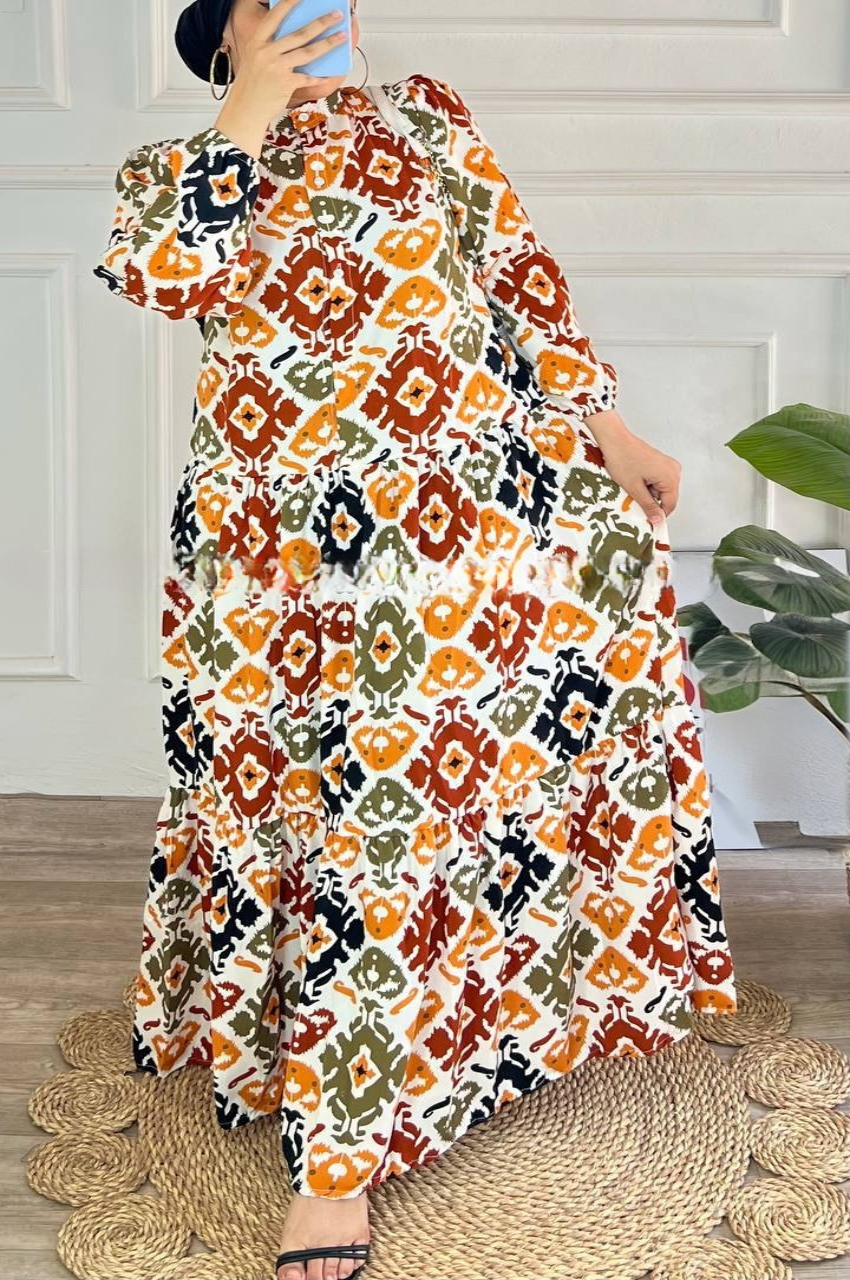 Layered Printed Dress
