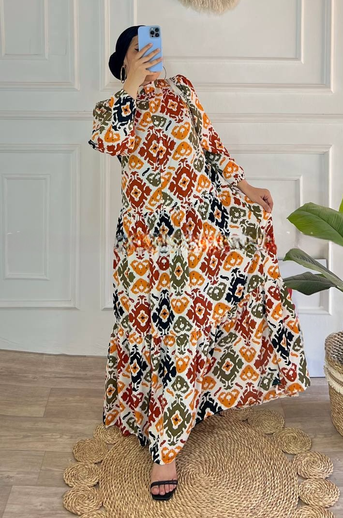 Layered Printed Dress