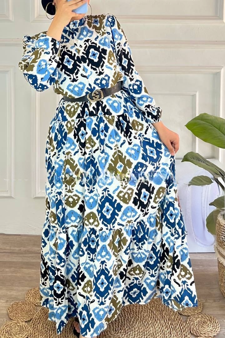 Layered Printed Dress