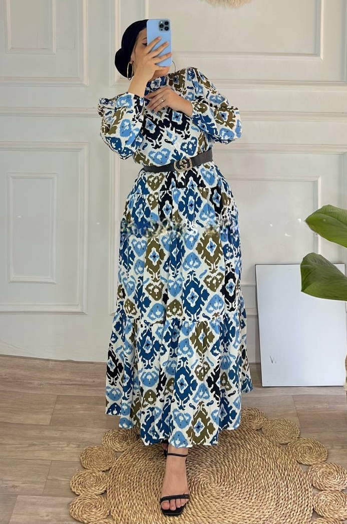 Layered Printed Dress