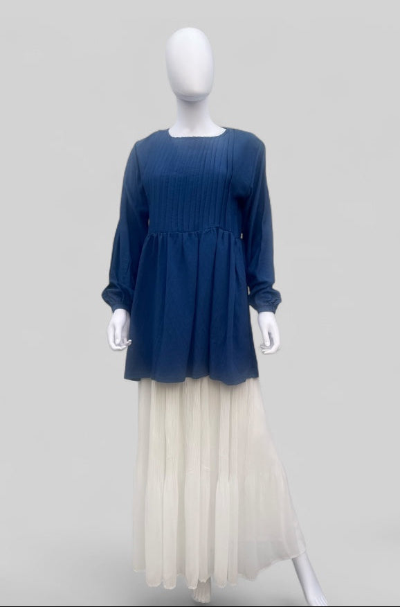 Pleated Blouse (With Belt)-5 Colors