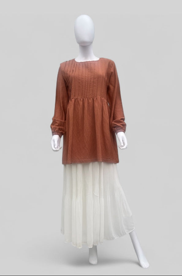 Pleated Blouse (With Belt)-5 Colors