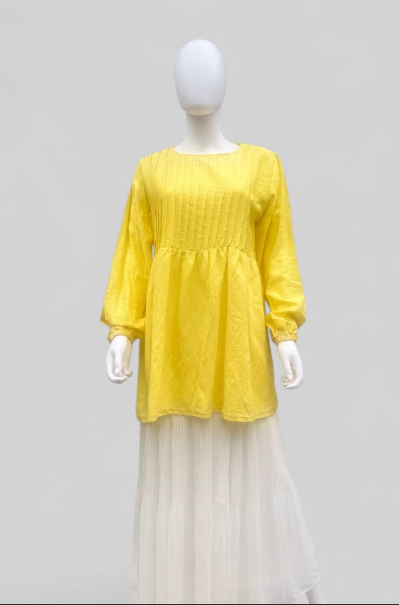 Pleated Blouse (With Belt)-5 Colors