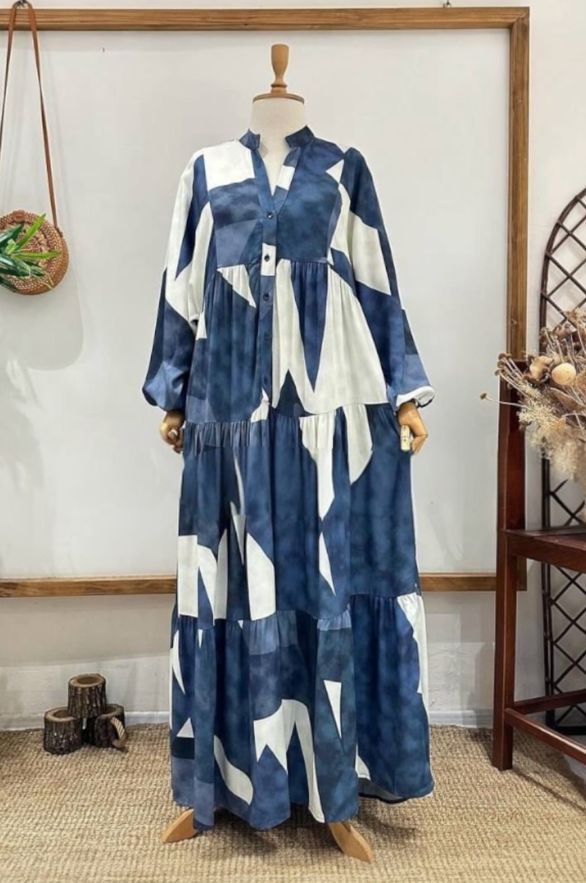 Printed Layered Dress