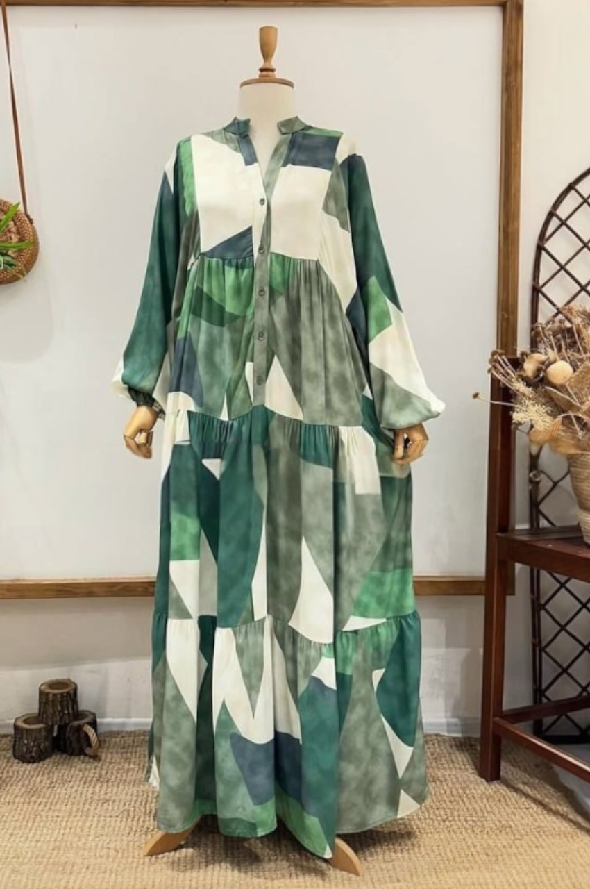 Printed Layered Dress
