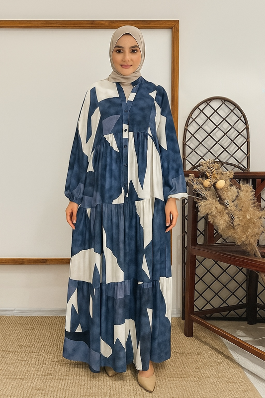 Printed Layered Dress