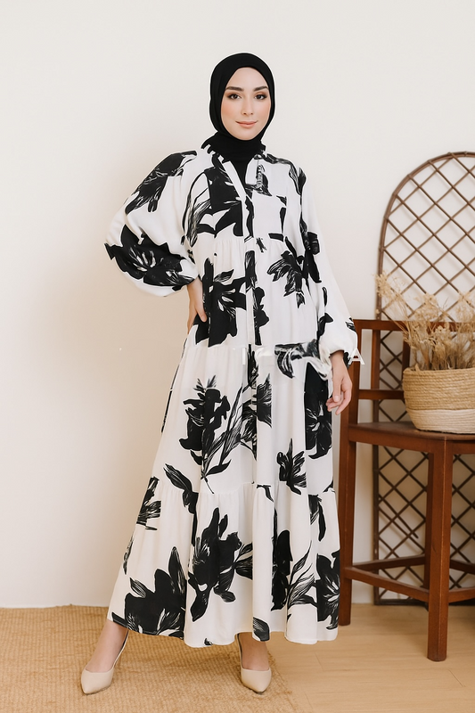 Layered Printed Dress