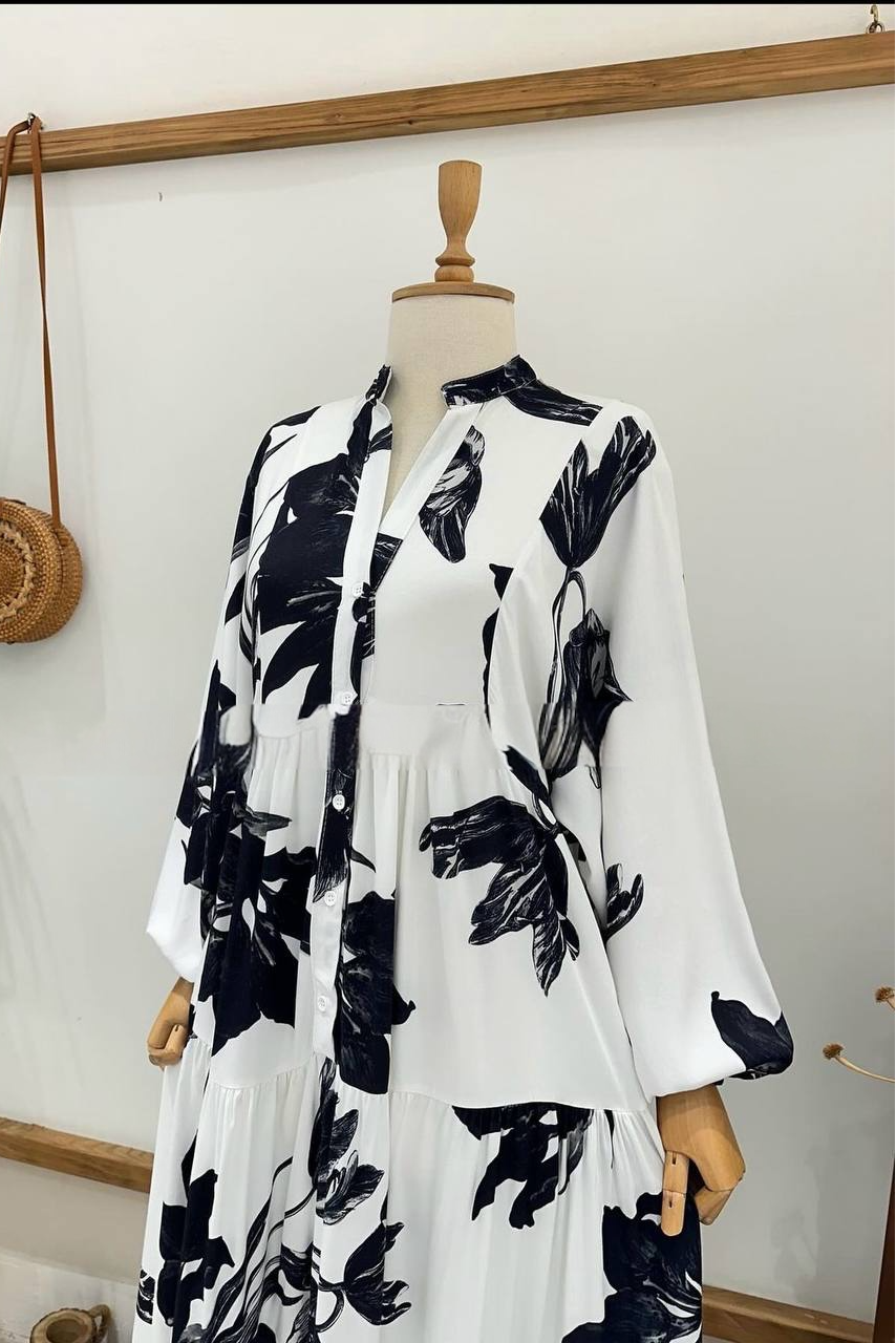 Layered Printed Dress