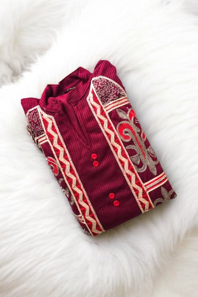 Fringes Embroided Abaya