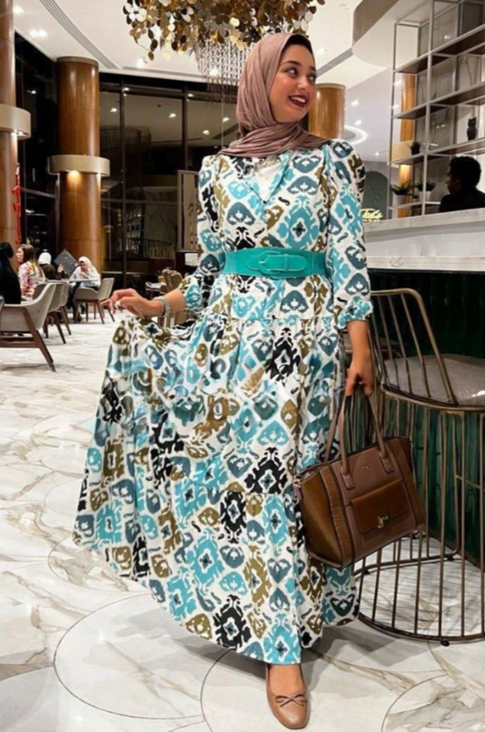 Layered Printed Dress