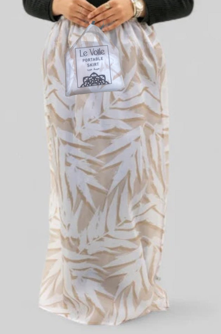 Beige Printed Portable Prayer Skirt