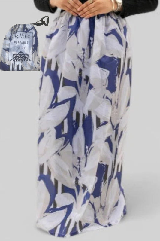 Blue Printed Portable Prayer Skirt