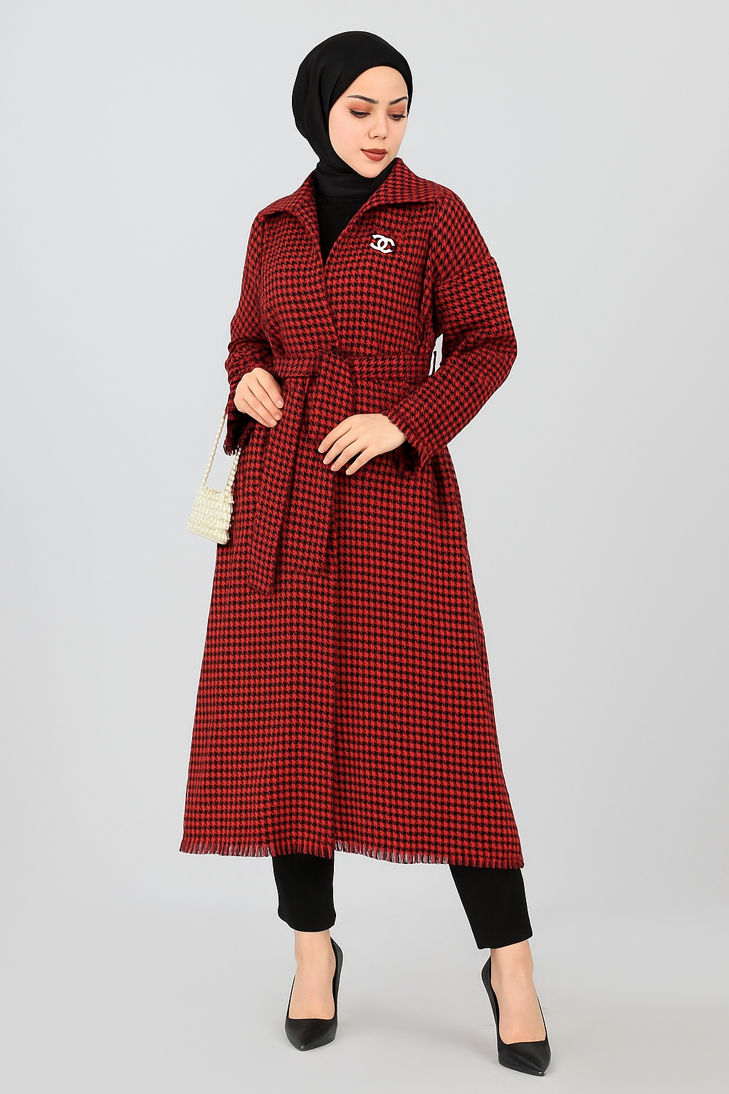 Plus Size Plaid Cardigan