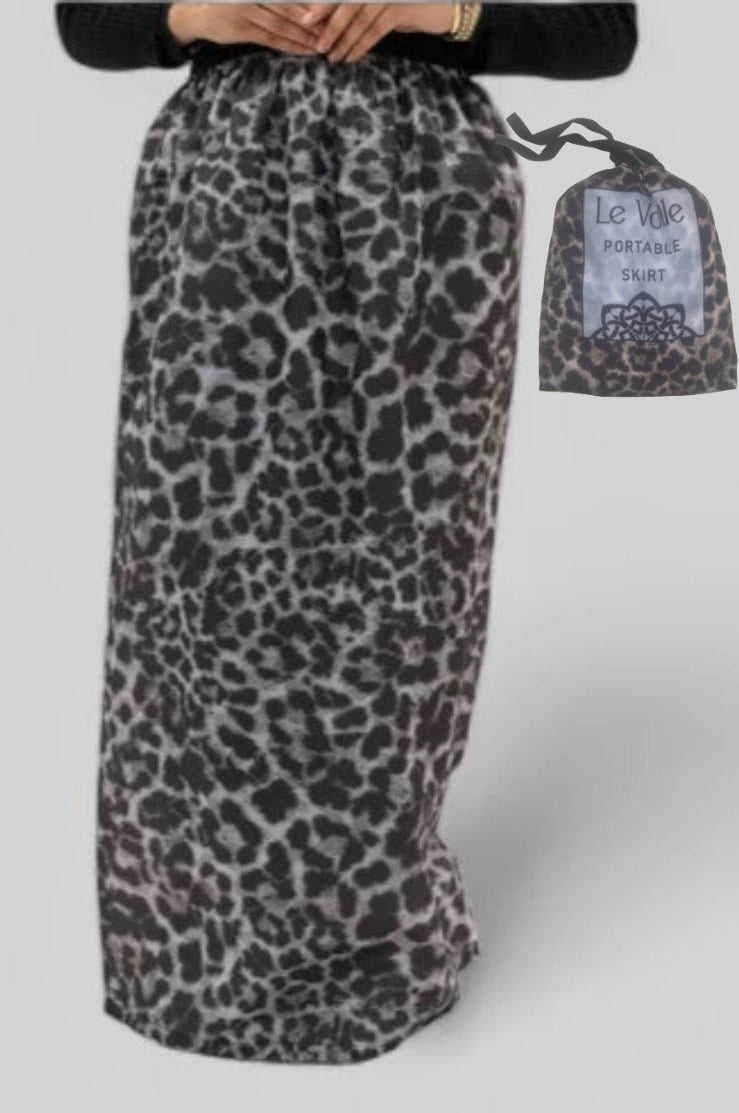 Black Printed Portable Prayer Skirt