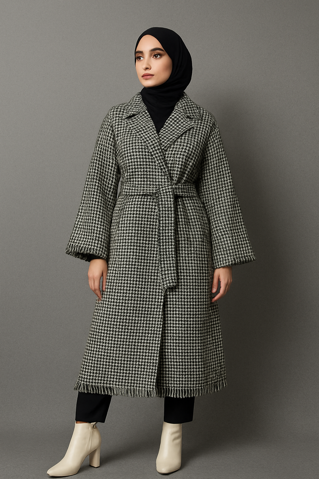 Plus Size Plaid Cardigan