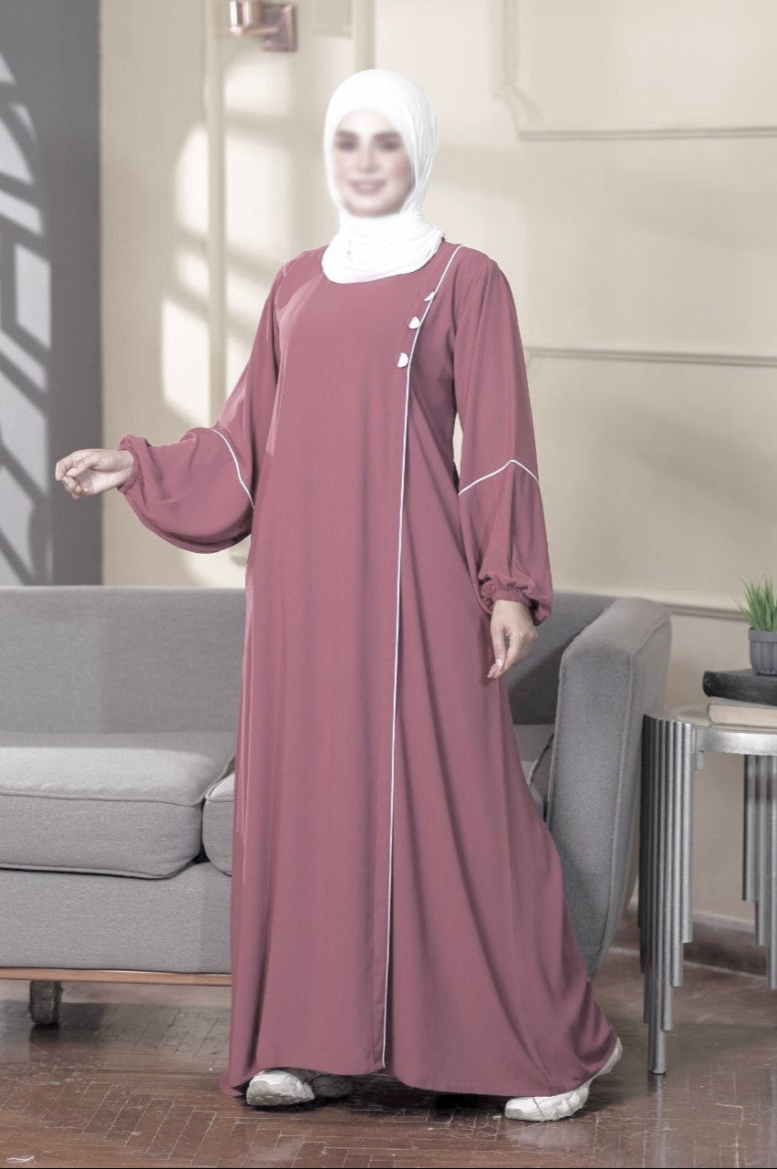Puffed Sleeves Abaya (7 Colors)
