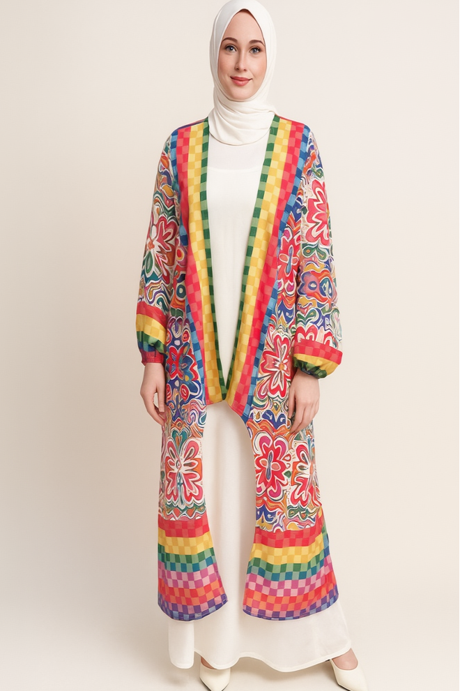 Colored Open Cardigan