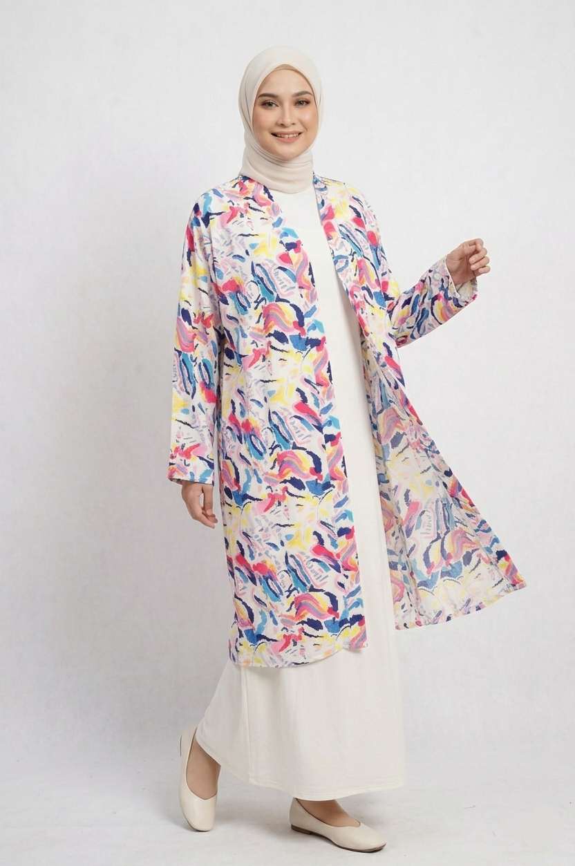 Printed Cardigan