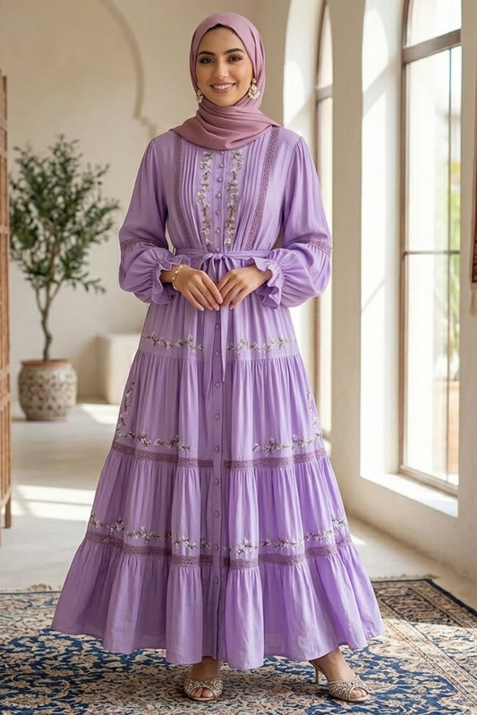 Embroided Floral Dress