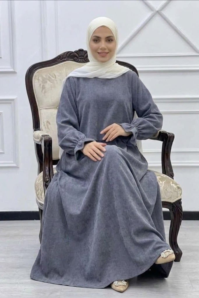 Velvet Skirt Set  - Gray