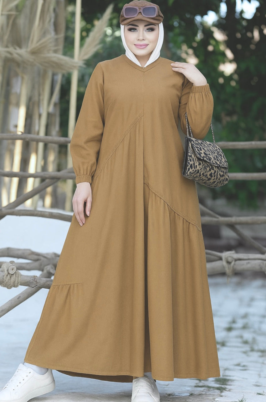 Rib Velvet Dress