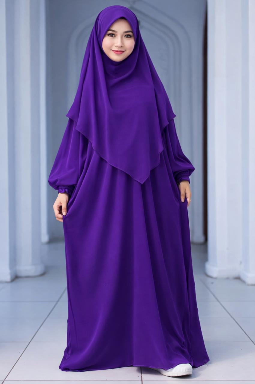 Girls Abaya With Khimar