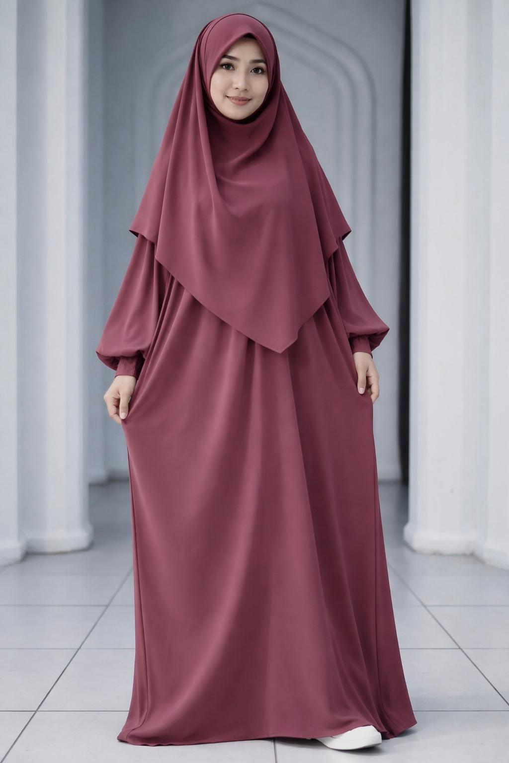 Girls Abaya With Khimar