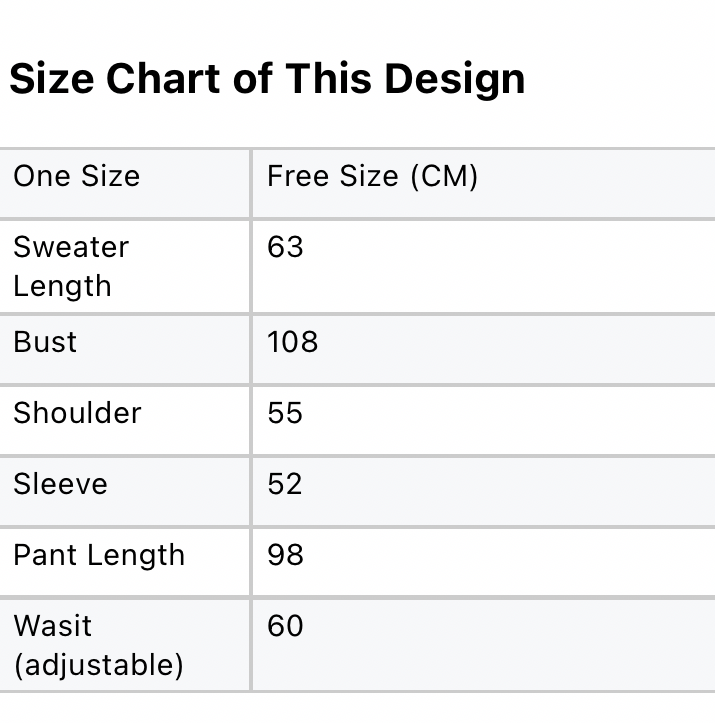 Size guide