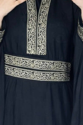 Abaya With Separate Belt & Scarf