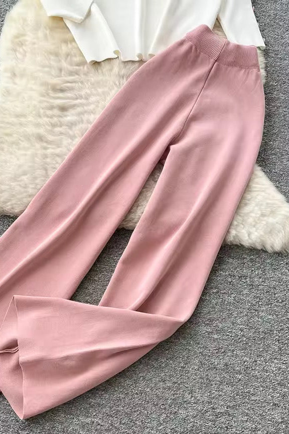 2 Pieces Pink Casual Set