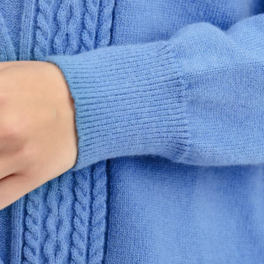Elegant Knitted Set - Blue