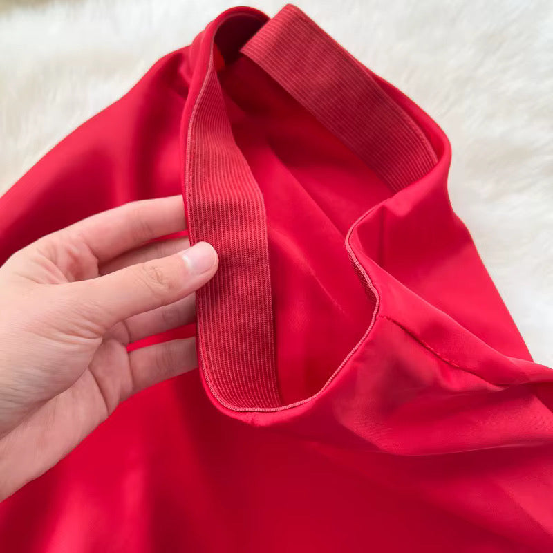 Satin Slim Skirt