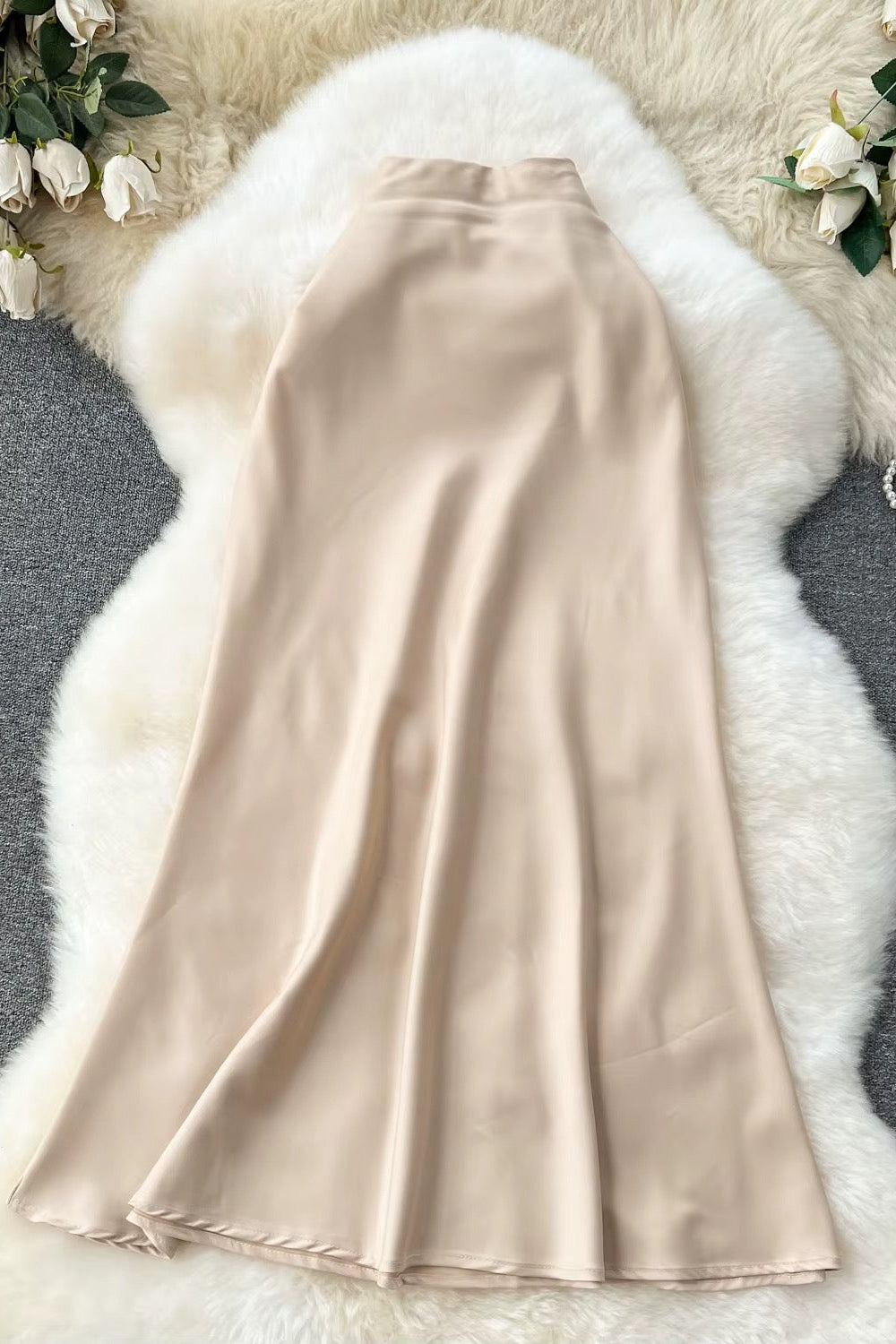 Satin Slim Skirt