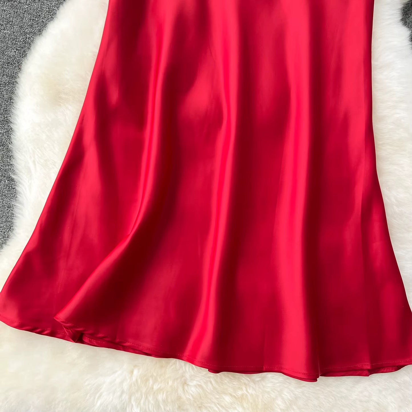 Satin Slim Skirt