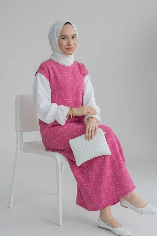 Tweed Winter Printed Dress